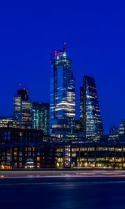 Preview wallpaper city, buildings, lights, night