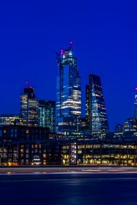 Preview wallpaper city, buildings, lights, night