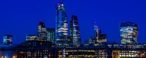 Preview wallpaper city, buildings, lights, night