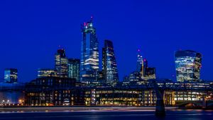 Preview wallpaper city, buildings, lights, night