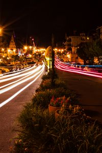 Preview wallpaper city, buildings, lines, long exposure, lights, glow