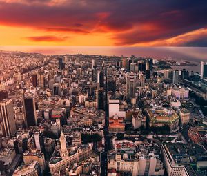 Preview wallpaper city, buildings, metropolis, sunset