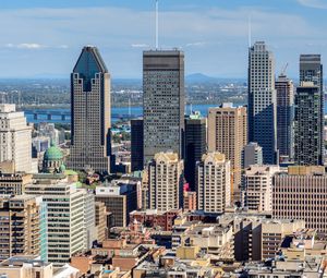 Preview wallpaper city, buildings, metropolis, aerial view