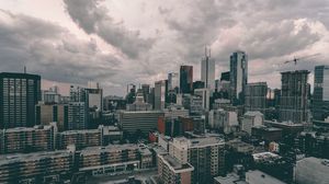 Preview wallpaper city, buildings, metropolis, architecture, aerial view