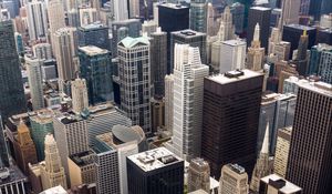 Preview wallpaper city, buildings, metropolis, aerial view, architecture