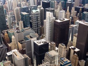 Preview wallpaper city, buildings, metropolis, aerial view, architecture