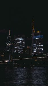 Preview wallpaper city, buildings, night, dark