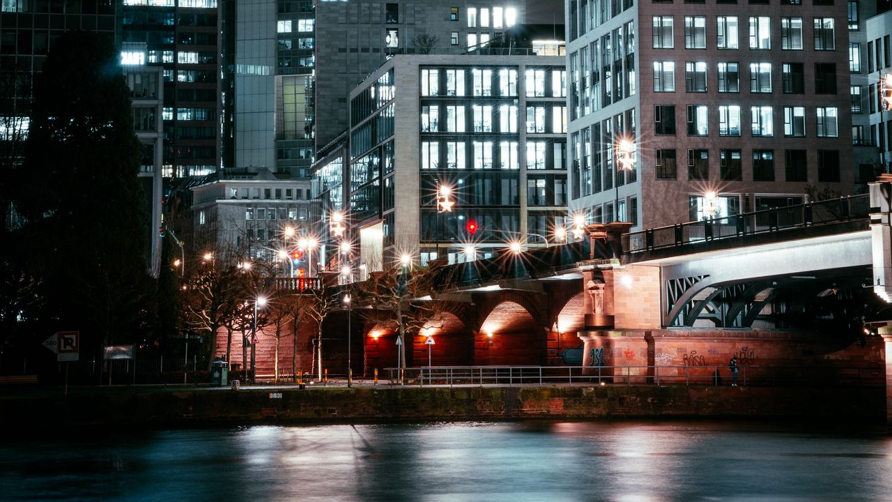 Wallpaper city, buildings, night, architecture, lights