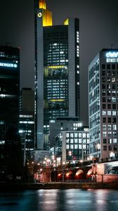 Preview wallpaper city, buildings, night, architecture, lights