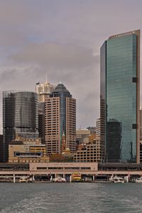 Preview wallpaper city, buildings, river, water