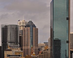 Preview wallpaper city, buildings, river, water