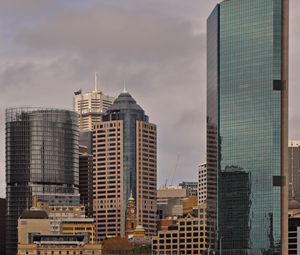 Preview wallpaper city, buildings, river, water