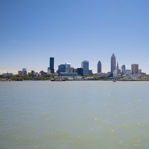 Preview wallpaper city, buildings, river, water, pier