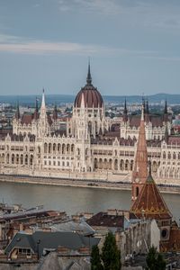 Preview wallpaper city, buildings, river, architecture, old, budapest
