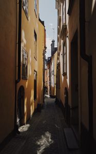 Preview wallpaper city, buildings, road, street, walls