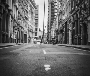 Preview wallpaper city, buildings, road, street, black and white