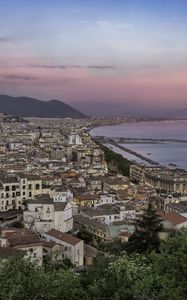 Preview wallpaper city, buildings, roofs, coast, italy