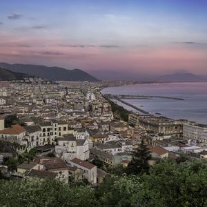 Preview wallpaper city, buildings, roofs, coast, italy