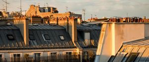 Preview wallpaper city, buildings, roofs, aerial view