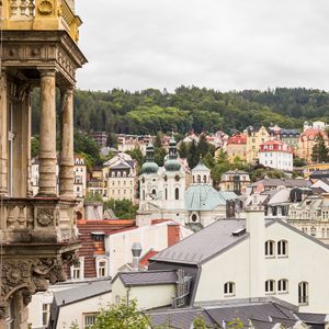 Preview wallpaper city, buildings, roofs, aerial view, architecture