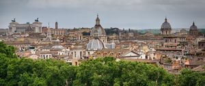 Preview wallpaper city, buildings, roofs, domes, architecture, aerial view