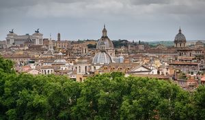 Preview wallpaper city, buildings, roofs, domes, architecture, aerial view