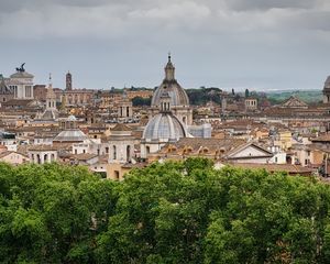 Preview wallpaper city, buildings, roofs, domes, architecture, aerial view