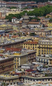 Preview wallpaper city, buildings, roofs, architecture, aerial view, cityscape