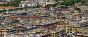 Preview wallpaper city, buildings, roofs, architecture, aerial view, cityscape