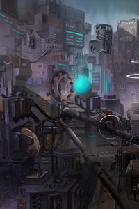 Preview wallpaper city, buildings, sci-fi, fantasy, future, art