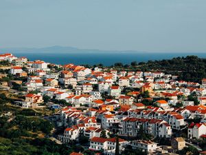 Preview wallpaper city, buildings, sky, architecture, top view