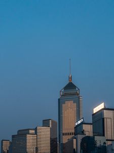 Preview wallpaper city, buildings, sky, twilight