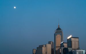 Preview wallpaper city, buildings, sky, twilight