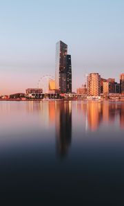 Preview wallpaper city, buildings, skyscraper, architecture, reflection