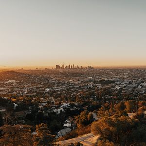 Preview wallpaper city, buildings, skyscrapers, distance, usa