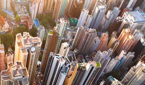 Preview wallpaper city, buildings, skyscrapers, roads