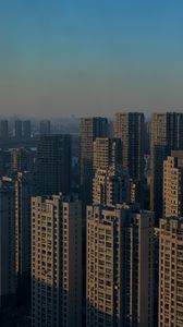 Preview wallpaper city, buildings, skyscrapers, aerial view