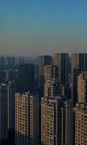 Preview wallpaper city, buildings, skyscrapers, aerial view