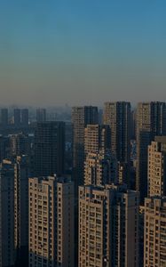 Preview wallpaper city, buildings, skyscrapers, aerial view