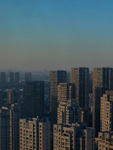 Preview wallpaper city, buildings, skyscrapers, aerial view