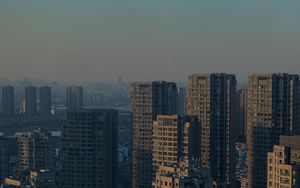 Preview wallpaper city, buildings, skyscrapers, aerial view