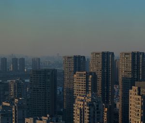 Preview wallpaper city, buildings, skyscrapers, aerial view