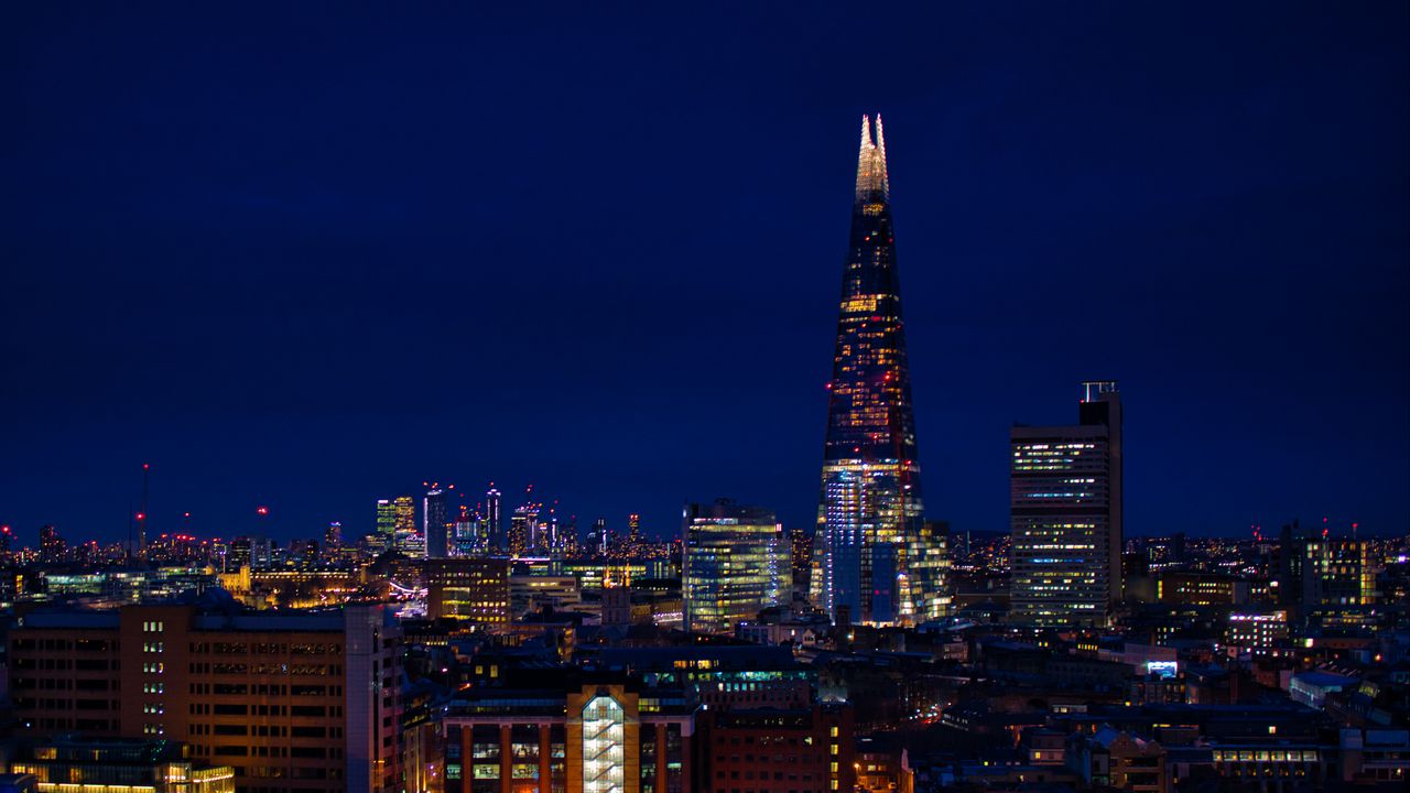 Wallpaper city, buildings, skyscrapers, lights, night