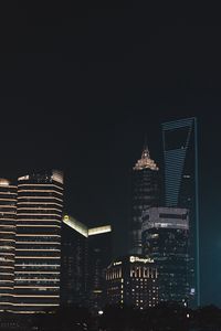 Preview wallpaper city, buildings, skyscrapers, night, dark