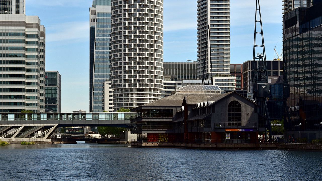 Wallpaper city, buildings, skyscrapers, river, water