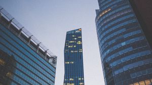 Preview wallpaper city, buildings, skyscrapers, twilight
