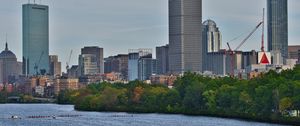 Preview wallpaper city, buildings, skyscrapers, river, boston, usa