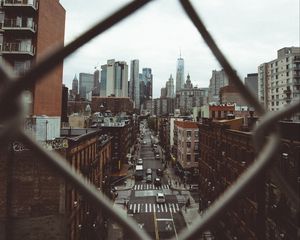 Preview wallpaper city, buildings, street, overview, aerial view