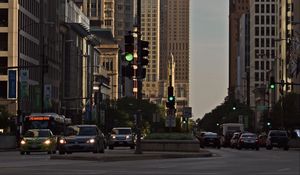 Preview wallpaper city, buildings, street, road, cars