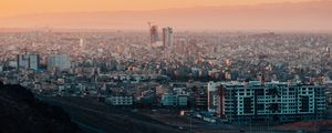 Preview wallpaper city, buildings, sunset, mashhad, iran